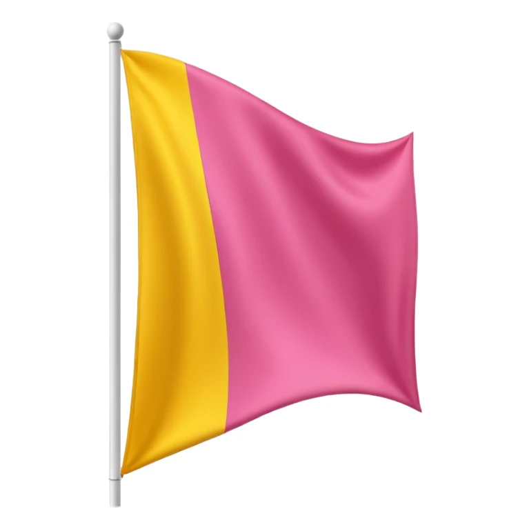 Pink, yellow, and white vertical banner sticker