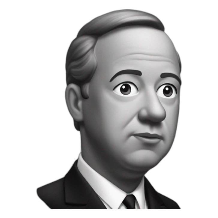 realist black and white alfred hitchcock sticker