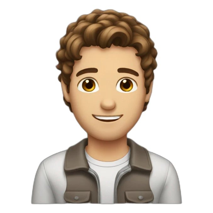 Guys with brown hair  sticker