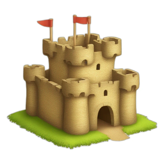 Straw castle sticker