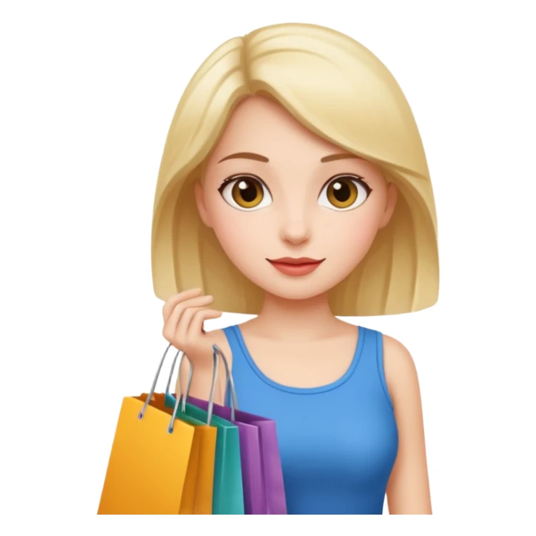 Girl With Shopping bags  sticker