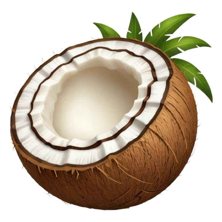 Noix de coco légèrement plus petite sans deco sticker