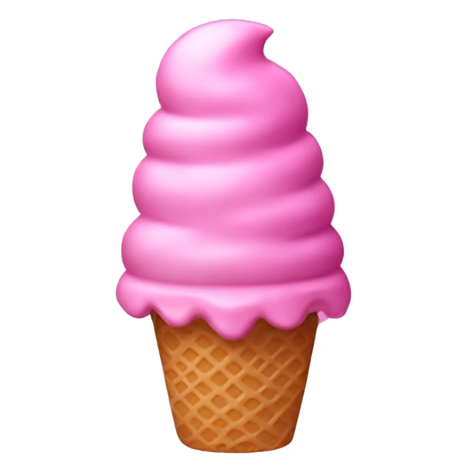 Pink ice cream sticker