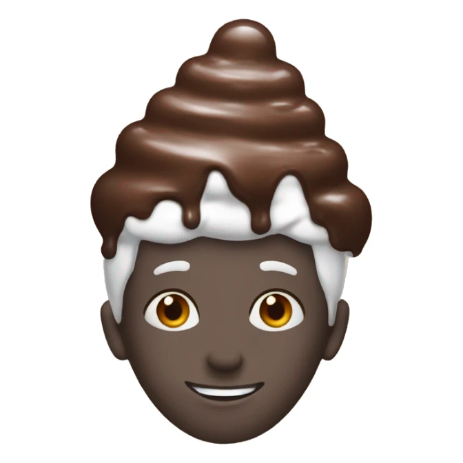 Chocolate ice cream on someone’s head  sticker