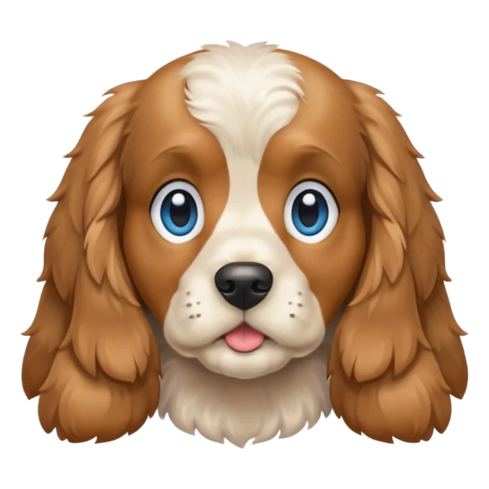 Bright tan Cocker spaniel dog blue eyes sticker