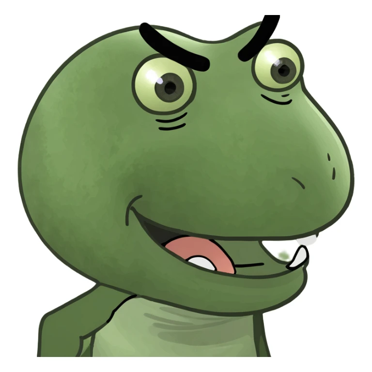 brain shaped like a pizza with tomato sauce and basil leaves, goofy expression, humorous Italian brainrot meme sticker