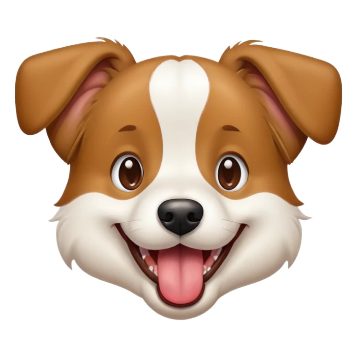 happy dog with tongue out and tail wagging sticker
