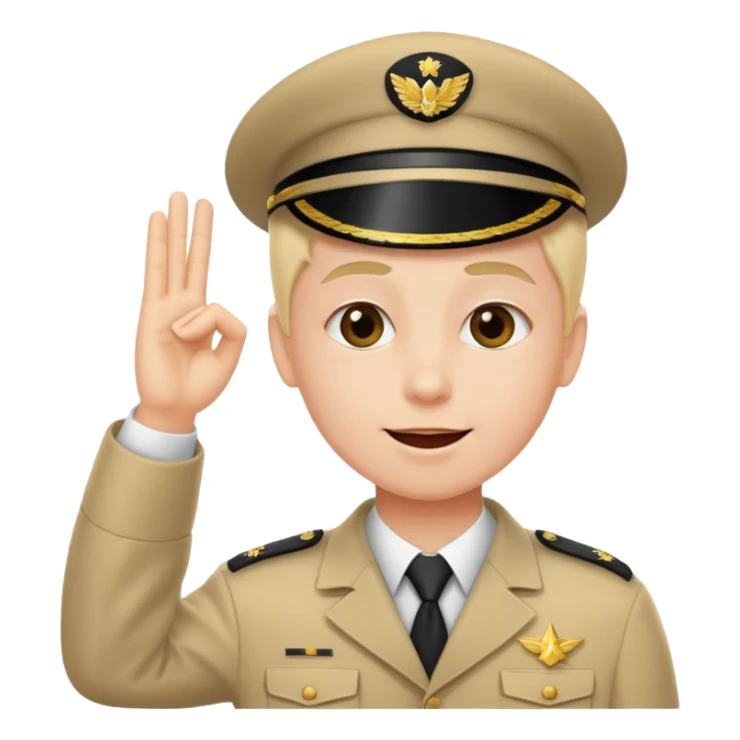 Combine this emoji:🫡 and this emoji:🤪 sticker