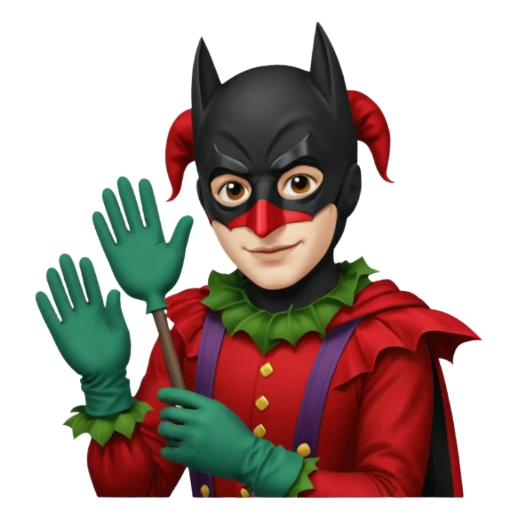 jester black and red mixed with an gardener and batman sticker