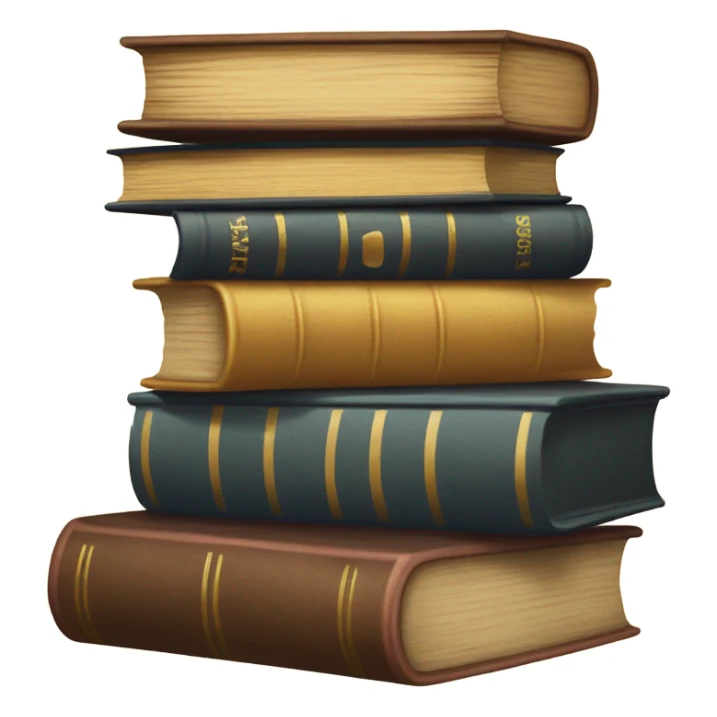 Vintage books stacked on each other sticker