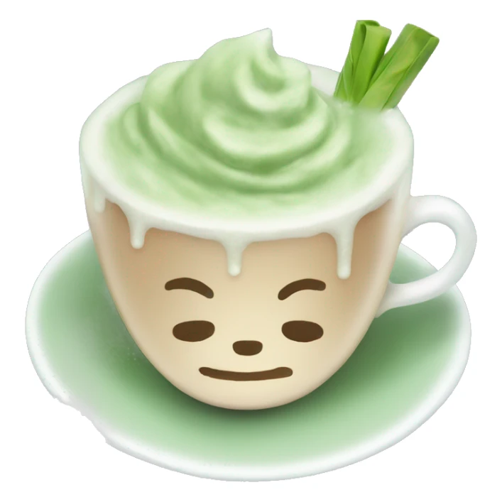 Cup of iced matcha latte sticker