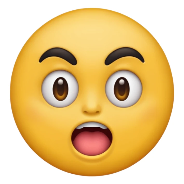 offended with mad eyebrows and open mouth normal yellow circle emoji sticker