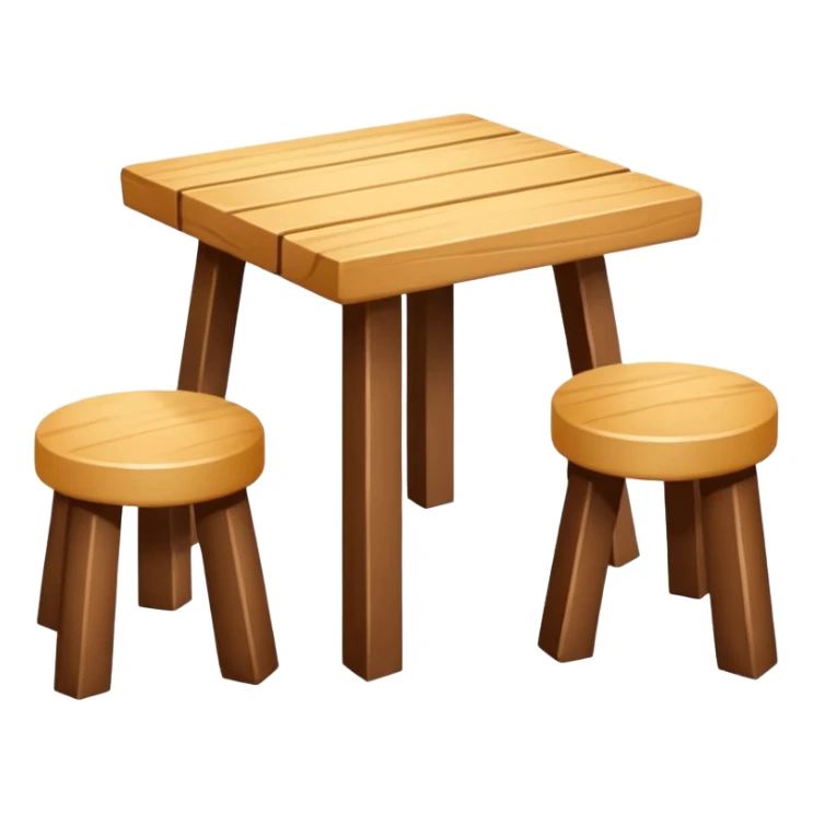 mesa de madera, alta, color madera natural, pequeña, con espacio para solo colocar dos sillas altas sticker