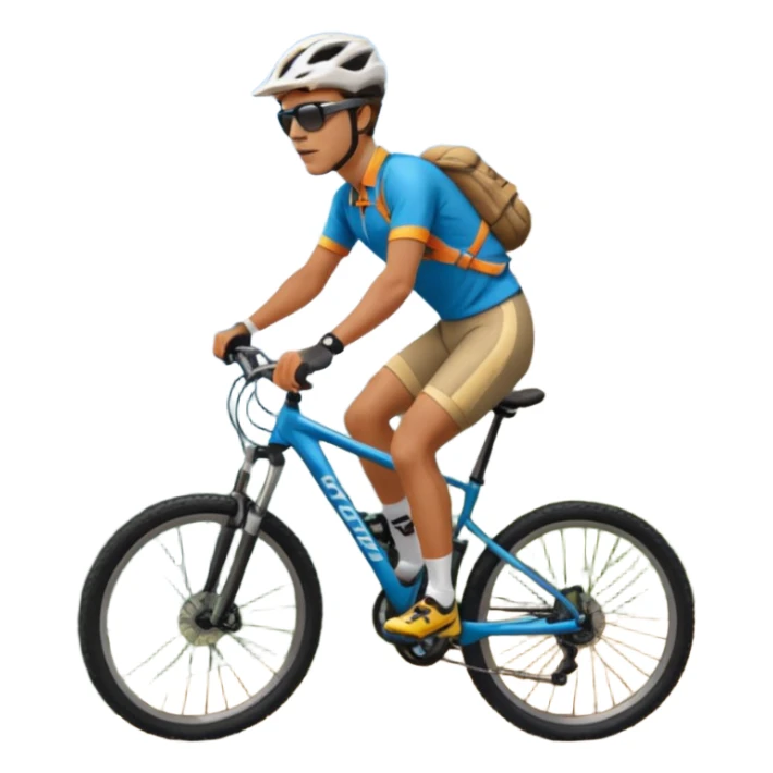 Bicicleta Mtb, ciclista montado, montaña sticker