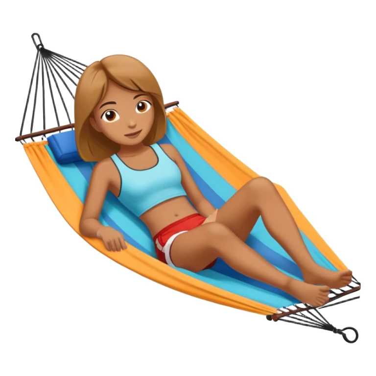 girl on a sports hammock sticker