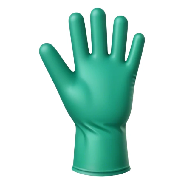Green medical glove  sticker