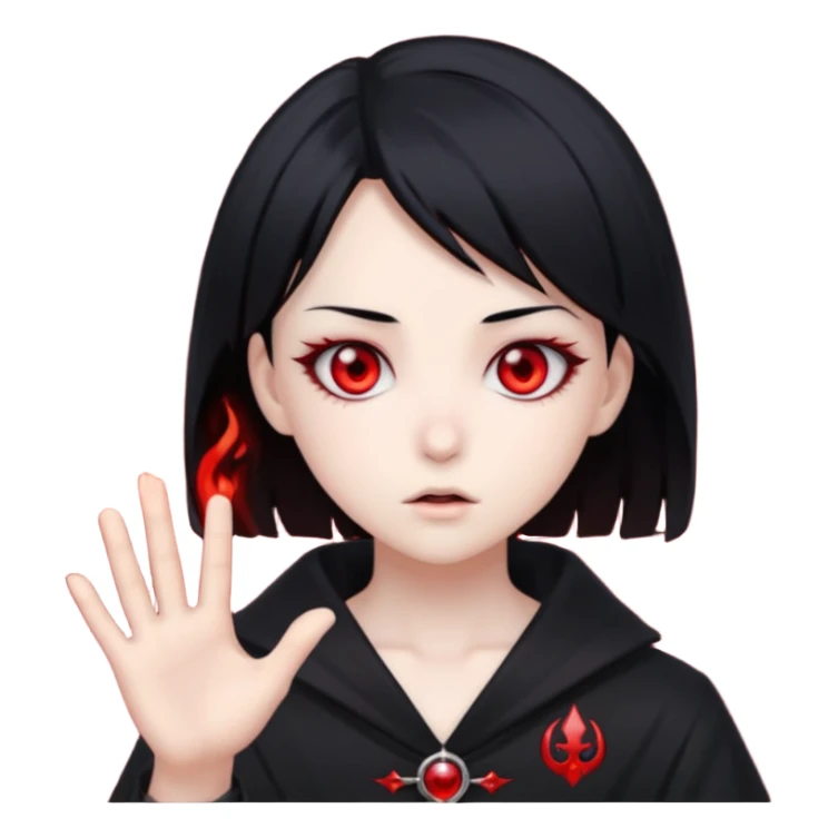 Stylish scary and anime style with magic sticker