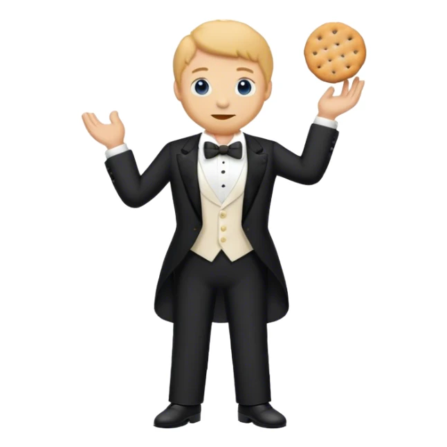 Biscuit man in tuxedo sticker