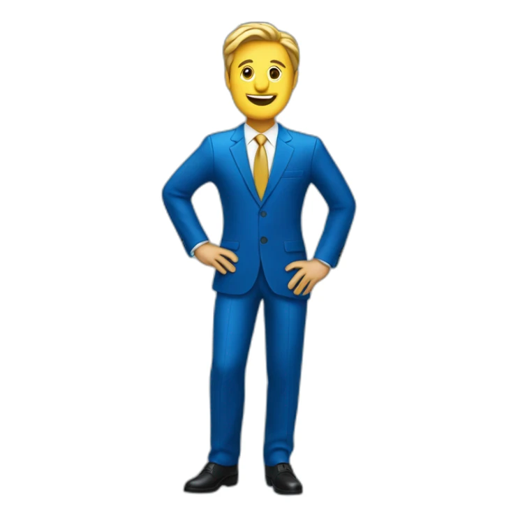 Posh-man-with-blue-suit-offering-goldbar sticker
