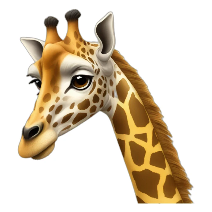 girafe a tete humaine sticker