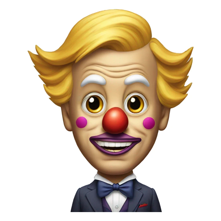 Donald trump as clown sticker