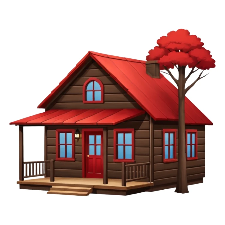 Texas silhouette with a friendly minimal red roof house sticker