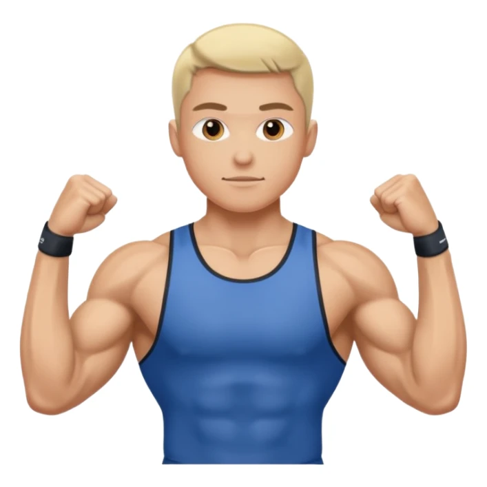 A person maintaining good health with good muscles sticker