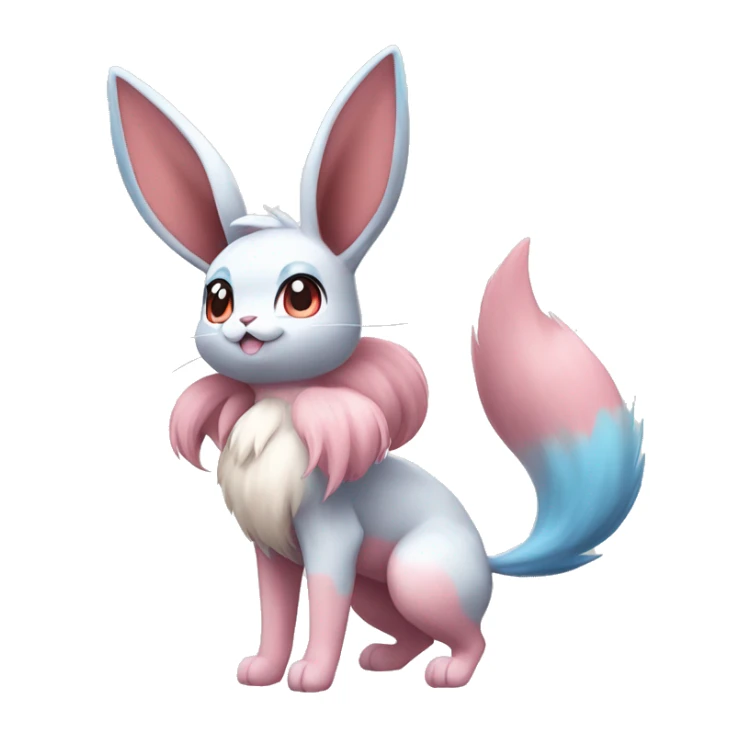Sylveon-Eevee-Bunny-Pokémon full body sticker