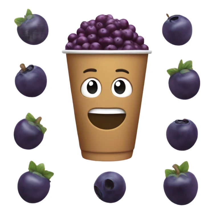 oakberry acai cup sticker