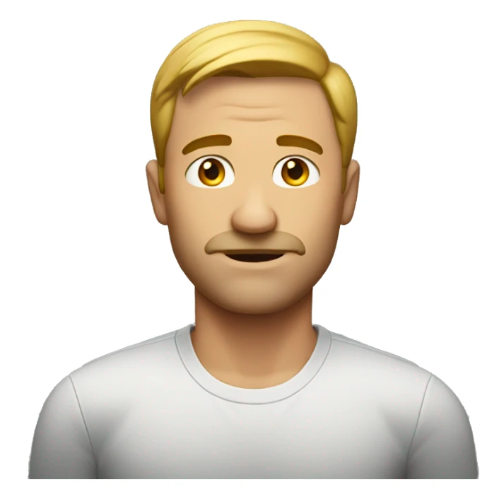 man who doesn't know shoulder movemen sticker