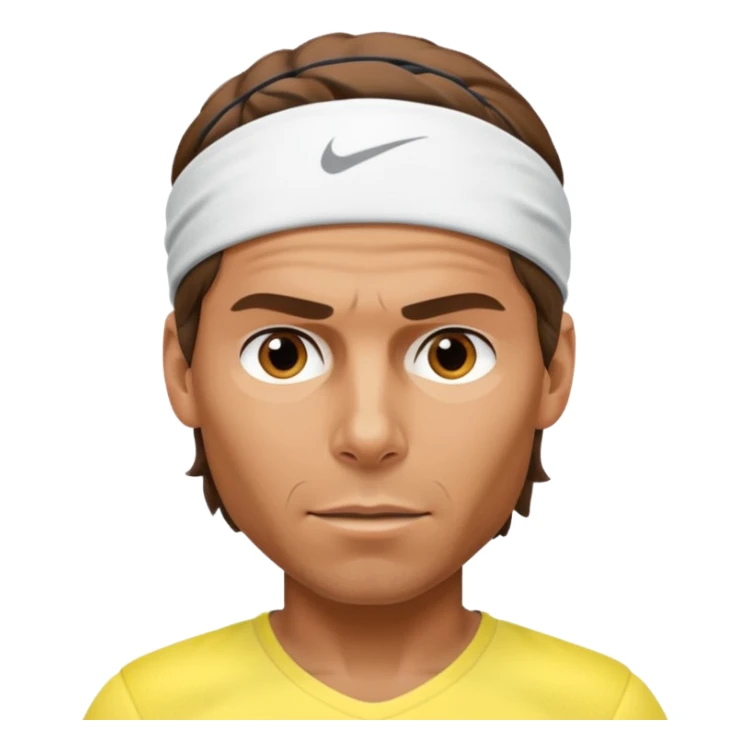 rafael nadal with head band sticker