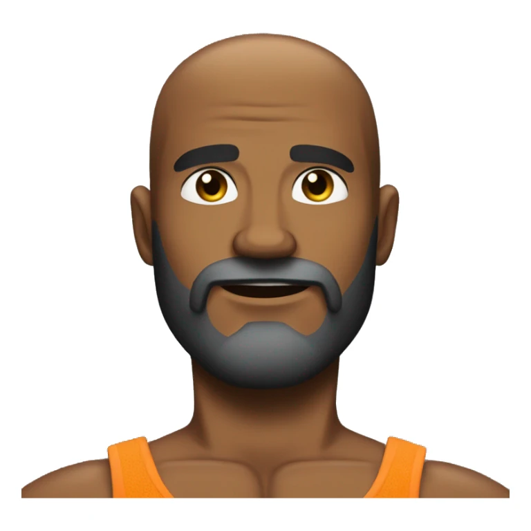 confident gaze of lean muscularity and stuble beard sticker