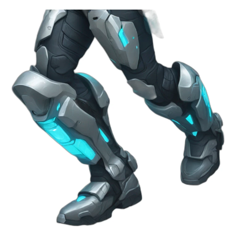 futuristic armored Omega Energy pants radiating energy sticker