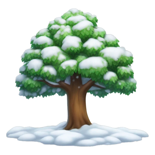 tree with snow sticker
