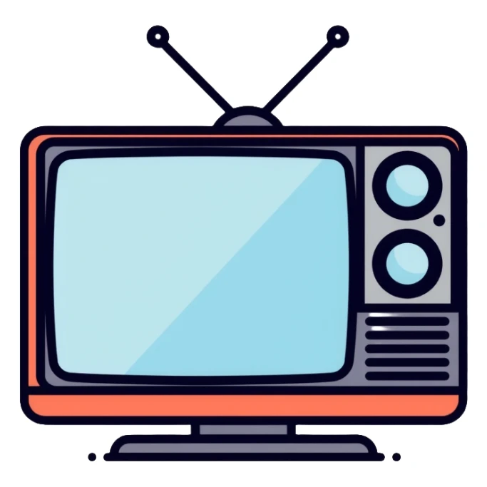 Television and computer screen together sticker