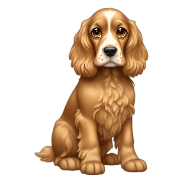 Dog-golden-english-cocker-spaniel-full-body-standing sticker