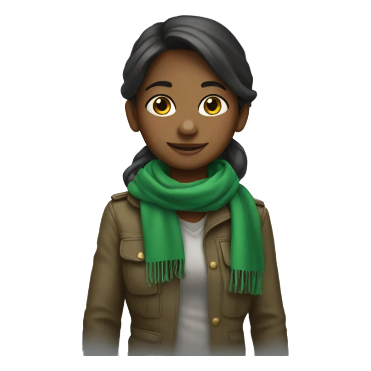 Girl guide whit green scarf sticker