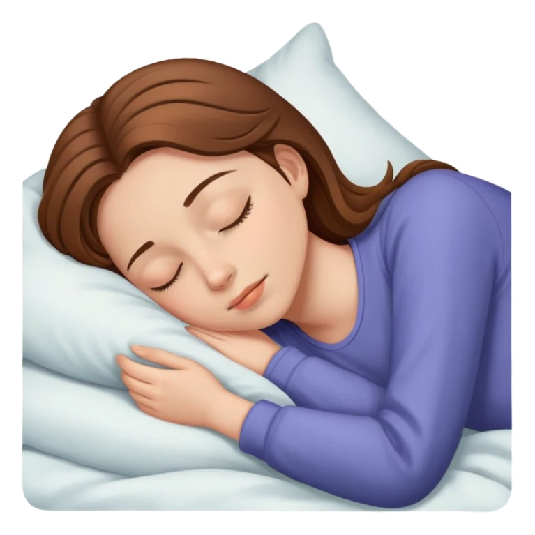 brownish hair fair skin girl sleeping sticker