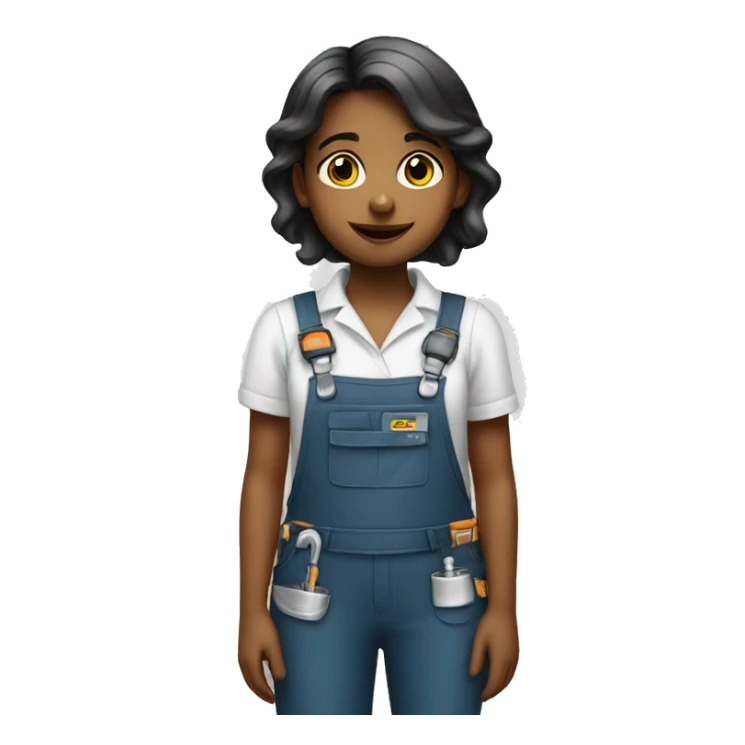 little girl as maintenance person sticker