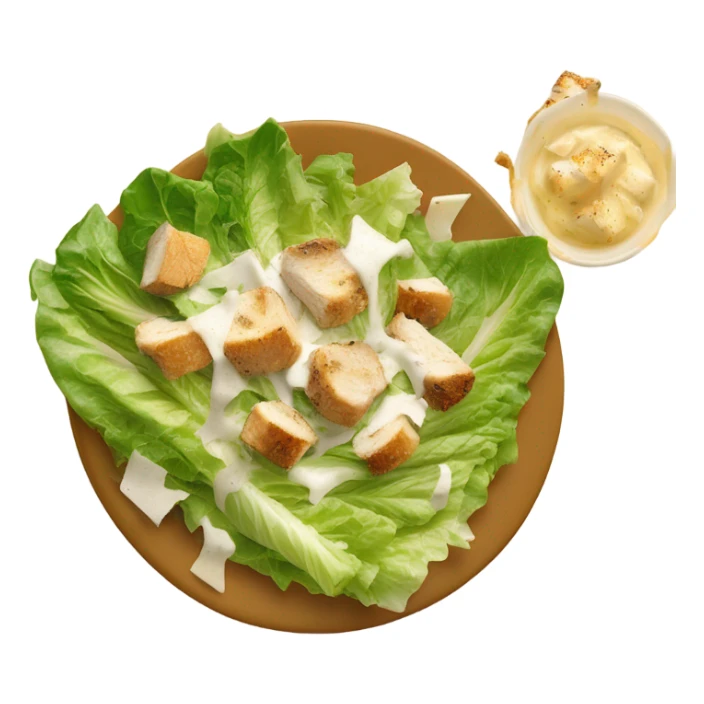 Cesar salad with croutons, chicken and Cesar dressing  sticker