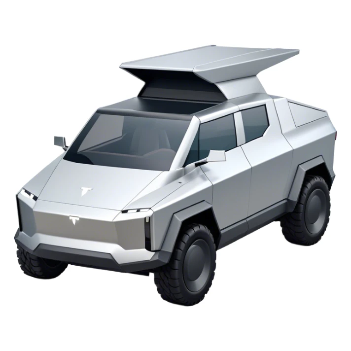 Tesla Cybertruck - Tesla (Model Year: 2022) (Iconic colour: Silver) sticker