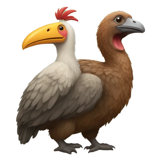 an European bear and a Mauritius dodo  sticker