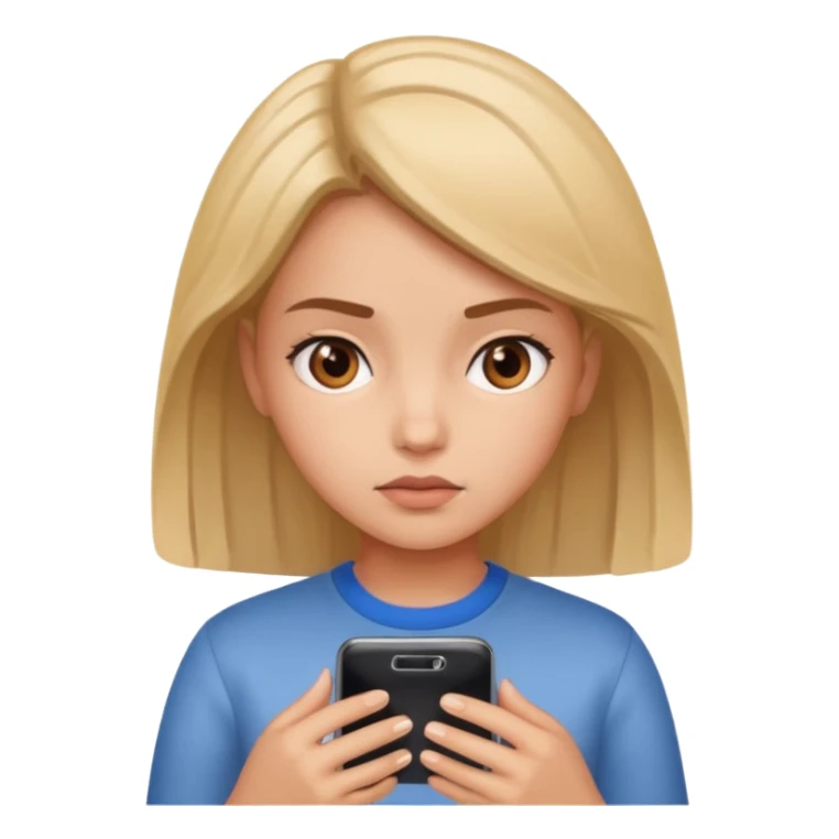 girl look at phone sticker