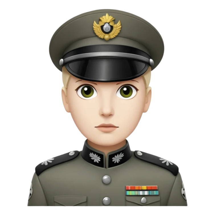Imperial officer with cap and olive-gray uniform from Star Wars sticker