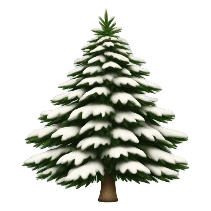 Realistic isolated off white fir christmas tree   sticker