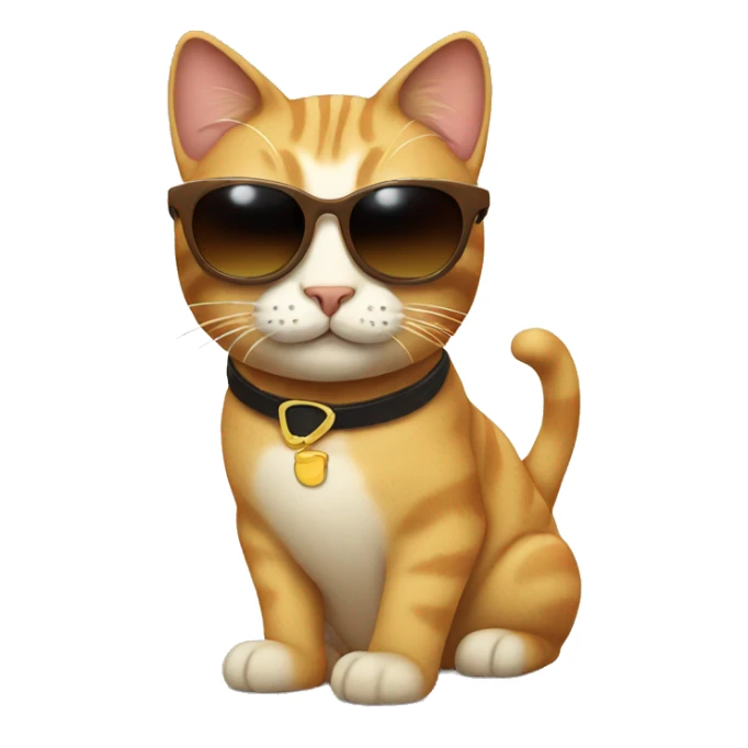 Cat with sunglasses sticker