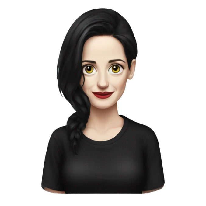 Eva Green in black t-shirt sticker