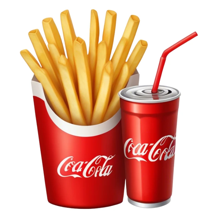 Medium french fries and a large coke  sticker