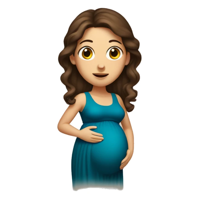 pregnant greek woman with brown hair  sticker