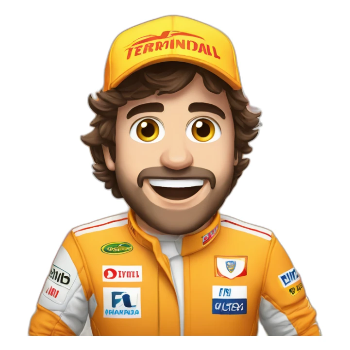 Fernando alonso ganando el tercer mundial sticker